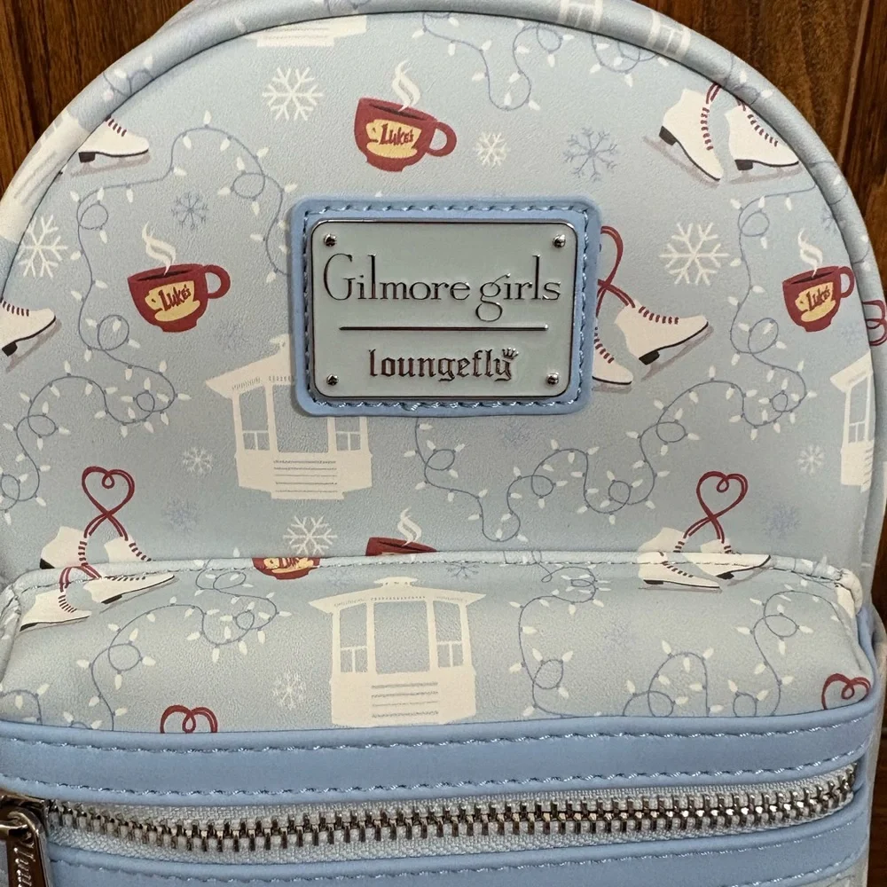 Loungefly Gilmore Girls Backpack WB Tour Exclusive Christmas Winter - Picture 2 of 5